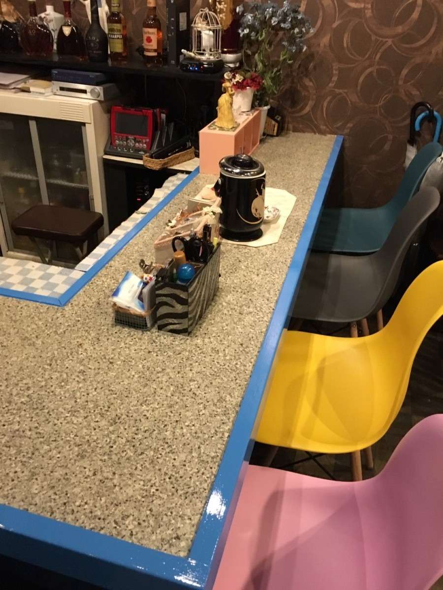 店舗内 カウンター塗装工事【福岡県小郡市】